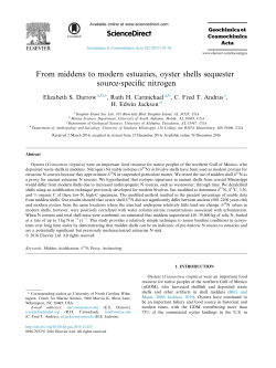 From middens to modern estuaries, oyster shells sequester source