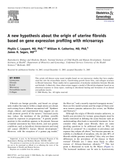A new hypothesis about the origin of uterine fibroids based on gene