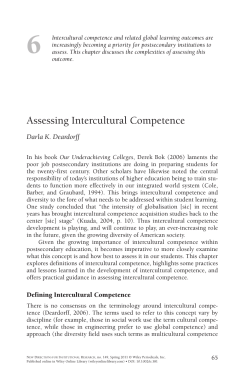 Assessing intercultural competence