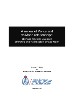 A review of Police and iwi/Maori relationships