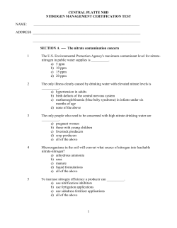 1 central platte nrd nitrogen management certification test name