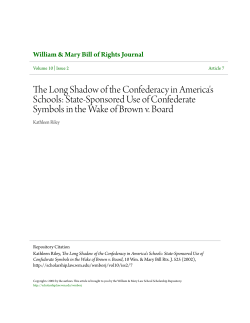 The Long Shadow of the Confederacy in America`s Schools: State