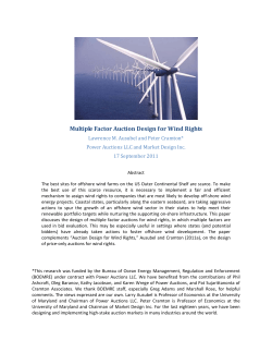 Multiple Factor Auction Design for Wind Rights