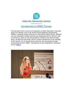 Introduction to WSDC Format.