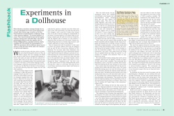 Experiments in a Dollhouse - Max-Planck