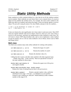 Static Utility Methods
