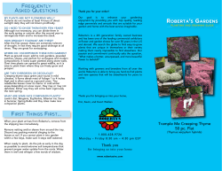 Roberta`s Growing Guide