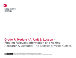 Grade 7: Module 4A: Unit 2: Lesson 4