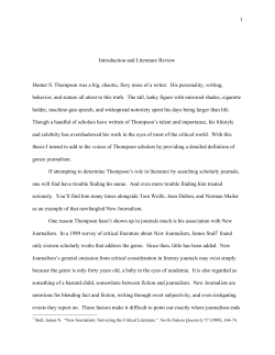 The Rhetoric and Role of Hunter S. Thompson