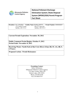 Fact Sheet - Minnesota Pollution Control Agency