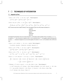 7 TECHNIQUES OF INTEGRATION