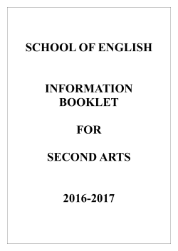 2nd Year Booklet 2016-17