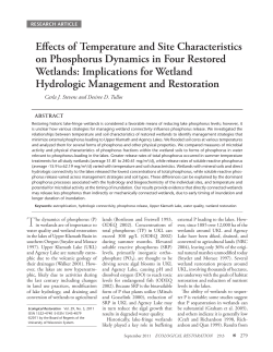 Effects of Temperature and Site Characteristics on Phosphorus