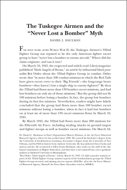 The Tuskegee Airmen and the &ldquo;Never Lost a