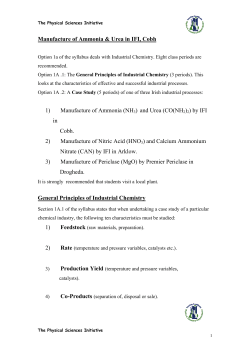 Industrial Chemistry on the Syllabus