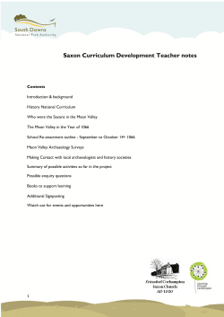 Saxon - teachers notes Background information