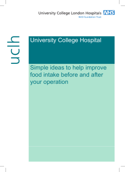 Simple ideas to help improve food intake before and after