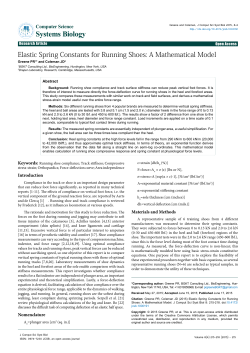 Elastic Spring Constants for Running Shoes