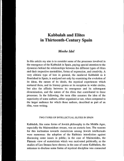 Kabbalah and Elites in Thirteenth