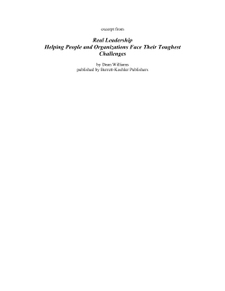 Real Leadership Helping People and Organizations Face Their
