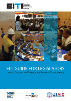EITI guide for legislators: How to support and strengthen resource