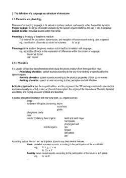 2. The definition of a language as a structure of structures 2.1