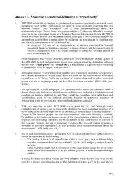 Annex 18. About the operational definition of &ldquo;travel party&rdquo;