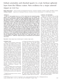 Iridium anomalies and shocked quartz in a Late Archean spherule