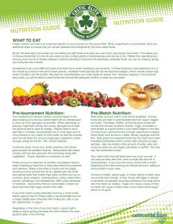 nutrition - Celtic Elite proffesional Soccer Training
