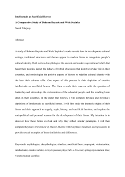 Intellectuals as Sacrificial Heroes A Comparative Study of Bahram