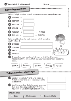 Some big numbers 7-digit number challenge!