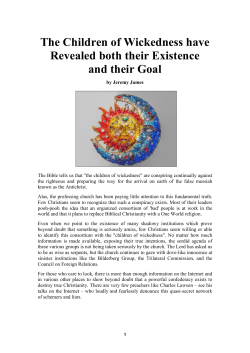 The Children of Wickedness have Revealed both