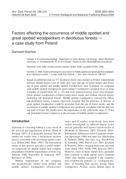 Factors affecting the occurrence of middle spotted and great