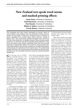 New Zealand text-speak word norms and masked priming effects