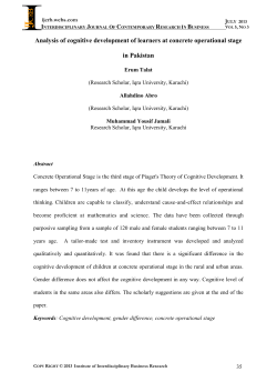 Analysis of cognitive development of learners at concrete