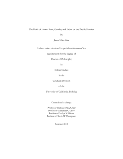 The Perils of Home: Race, Gender, and Labor on the Pacific Frontier