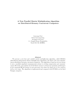 A New Parallel Matrix Multiplication Algorithm on