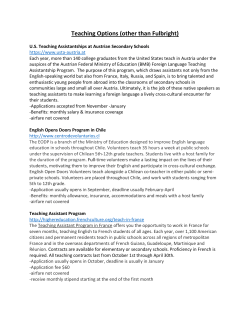 List of English Teaching Opportunities Abroad