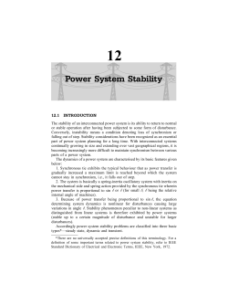 Power System Stability