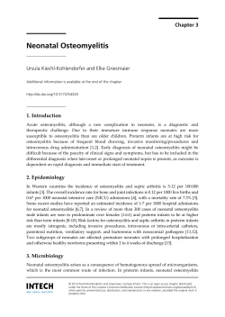 Neonatal Osteomyelitis