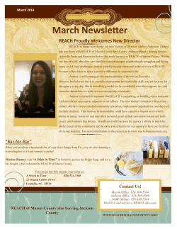 March Newsletter - REACH of Macon County