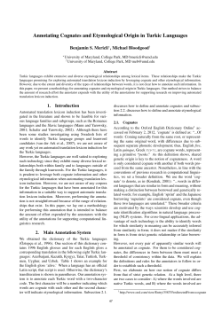 LREC 2012 Workshop Abstracts Template