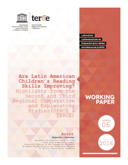 Are Latin American children`s reading skills improving? Highlights