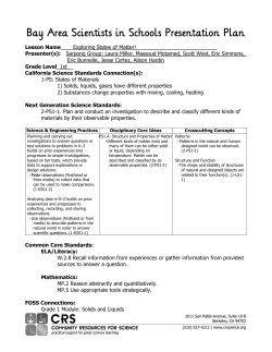 Exploring States of Matter - Community Resources for Science