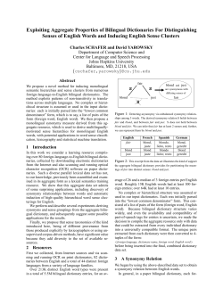 Exploiting aggregate properties of bilingual