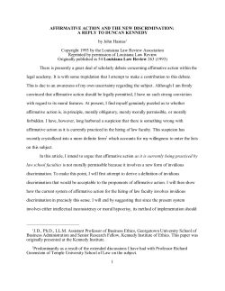 affirmative action and the new discrimination