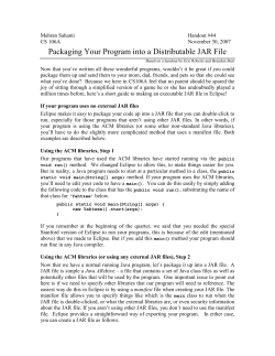 Packaging Your Program into a Distributable JAR File