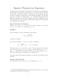 Squeeze Theorem for Sequences