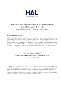 Inference and Reconciliation in a Crowdsourced Lexical