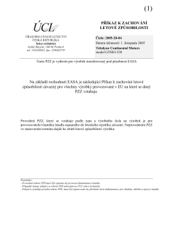 PŘ&Iacute;KAZ K ZACHOV&Aacute;N&Iacute; LETOV&Eacute; ZPŮSOBILOSTI Na z&aacute;kladě